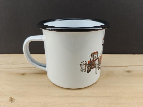 CASE IH Ausstellung Emaille Tasse
